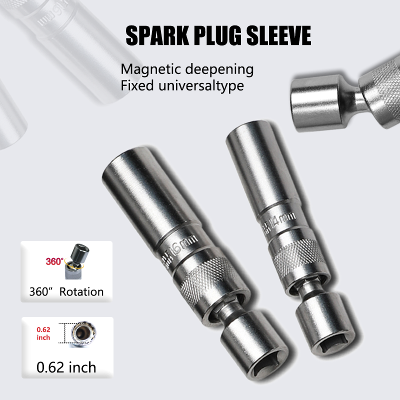 Spark Plug Socket Set - 14mm/16mm Magnetic Spark Plug Socket Wrench
