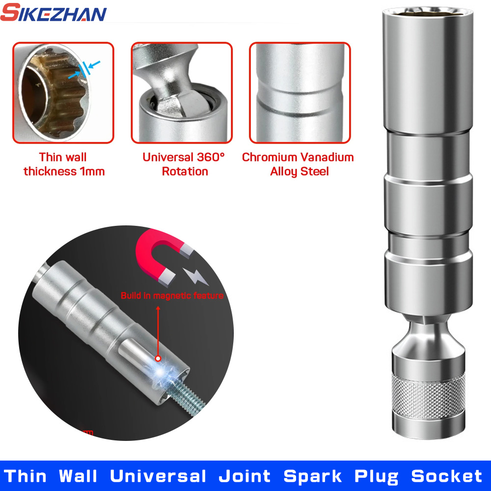 16mm With Magnetic Thin Wall U - Spark Plug Socket Set review and price