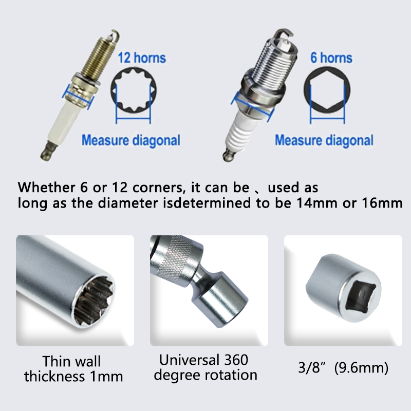 14mm/16mm Magnetic Spark Plug  - Spark Plug Socket Set review and price
